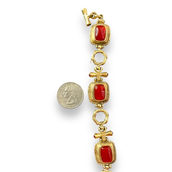 Antique Gold Plated Bracelet with toggle closure 8" by Premier Designs - Picture 8 of 8